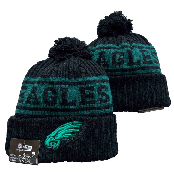 Philadelphia Eagles New Era NFL Beanie On Field Knit Cap w/ Removable Pom OSFA - Picture 1 of 1